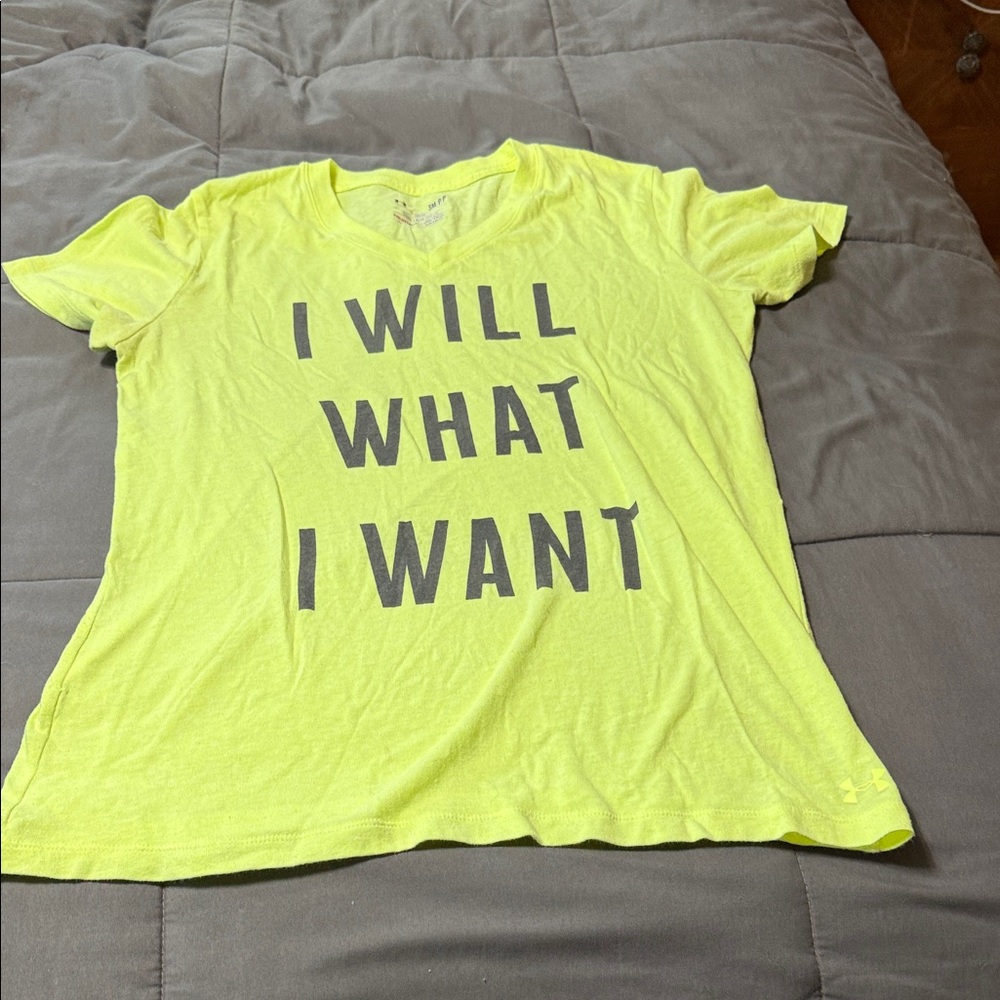 Under Armour Neon Yellow HeatGear Top